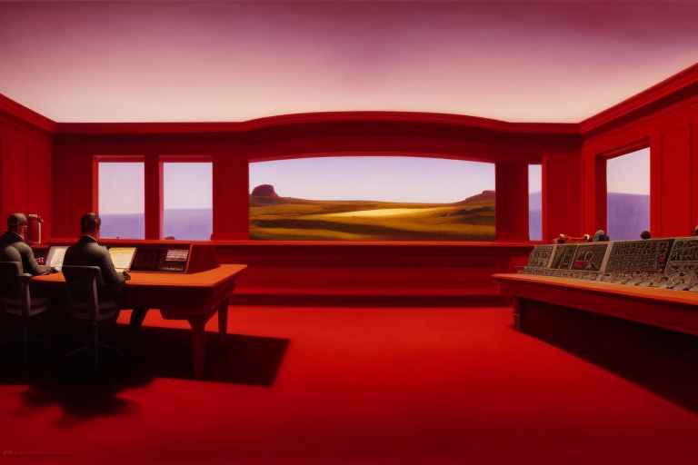 If Edward Hopper had painted a control room in some sort of factory